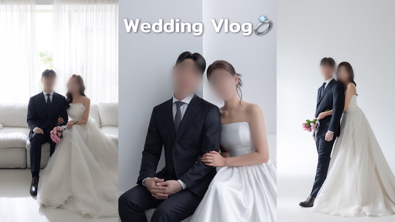 [🇰🇷🇨🇳Vlog]해외살이 결혼준비- 드디어 웨딩촬영Day🤵🏻❤️👰🏻‍♀️. 부산 범일 꽃시장 부케. 부산 송정🌊.청첩장 도착. 혼주한복. 혼인신고💍바쁘다바빠