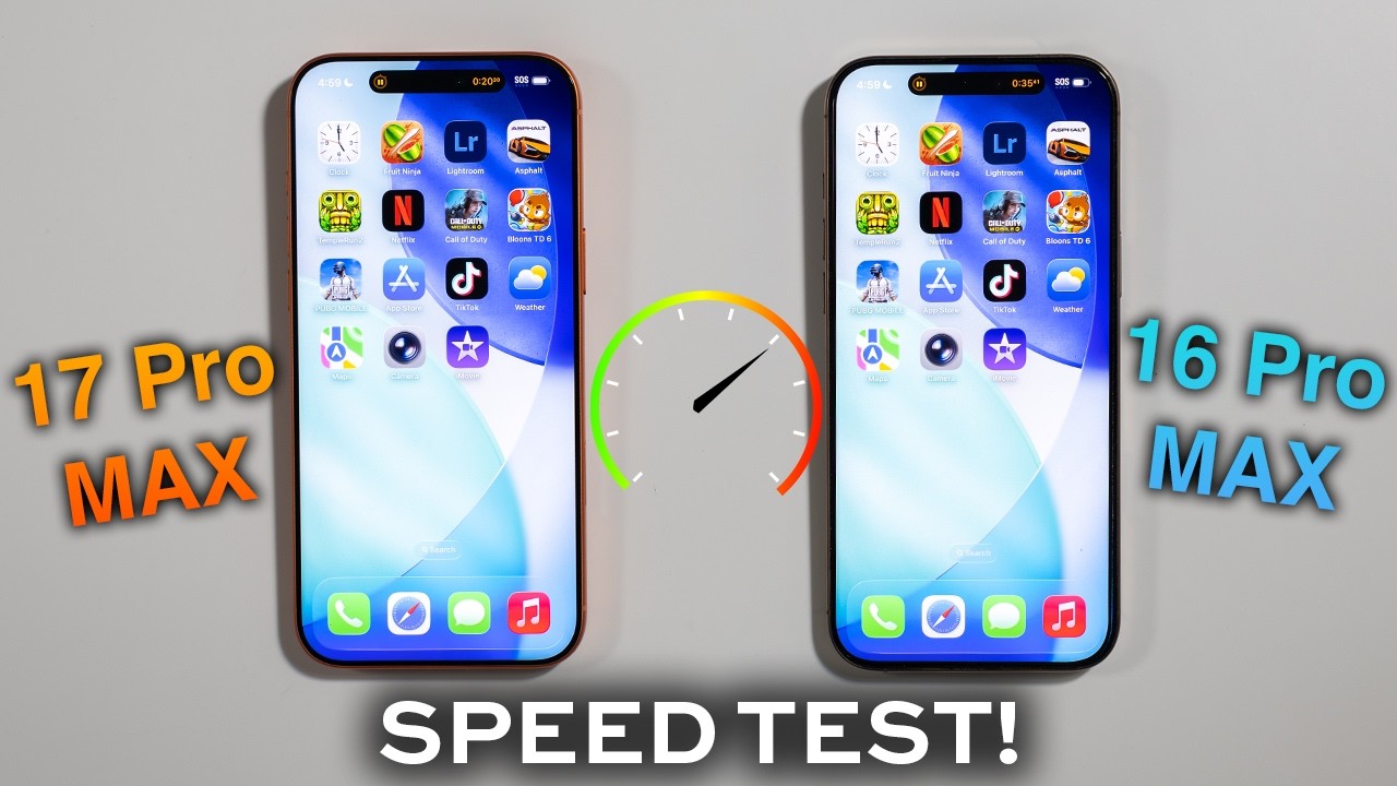 iPhone 17 Pro Max против iPhone 16 Pro Max: ТЕСТ СКОРОСТИ! Кто победит в тесте скорости?