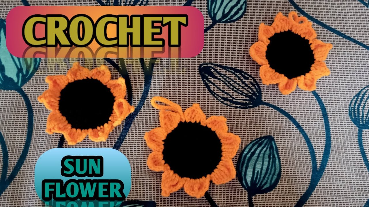 Crochet Sun flower🌻#crochet #knittig #crochetforbeginners #viralvideo #craft #youtube #flowers #yt 
