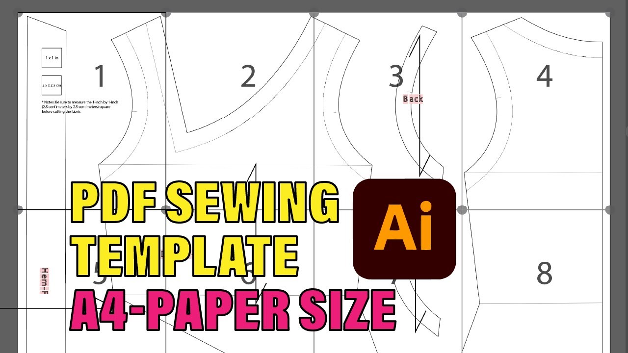 Как создать PDF-шаблон для шитья на бумаге формата А4 для E-Patterns
