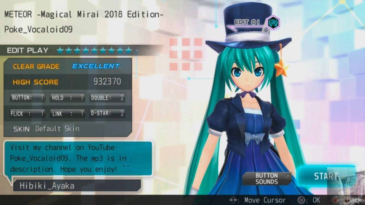 Project Diva F 2nd (ENG) Edit Play - METEOR -Magical Mirai 2018 Edition- [60fps]
