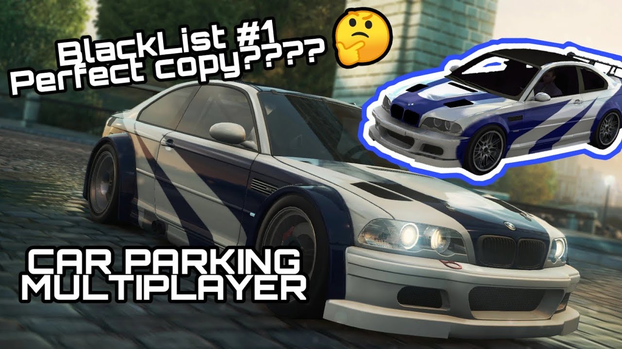 CAR PARKING MULTIPLAYER - NFS MOST WANTED BMW M3 GT LIVERY DECALS TUTORIAL / Car parking livery
