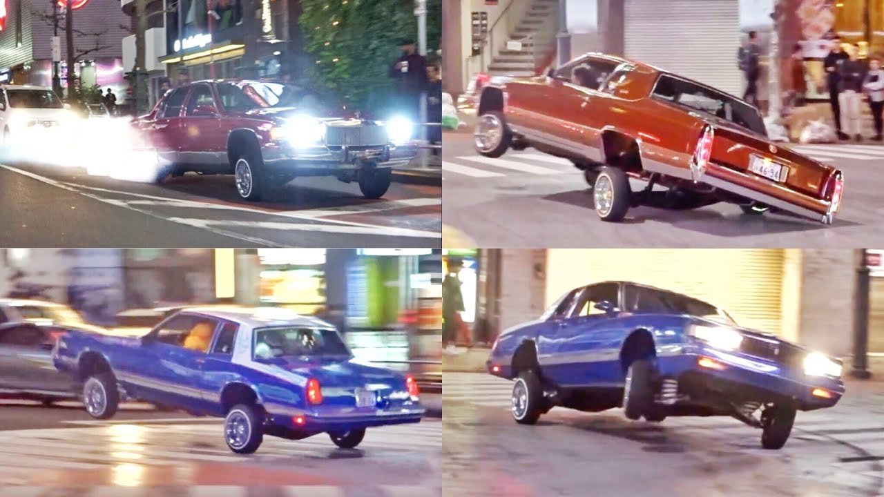 【渋谷ジャック】ローライダーが渋谷でパフォーマンス走行‼️／Lowrider jack in Japan. Burnout, Jump, Broken and more!