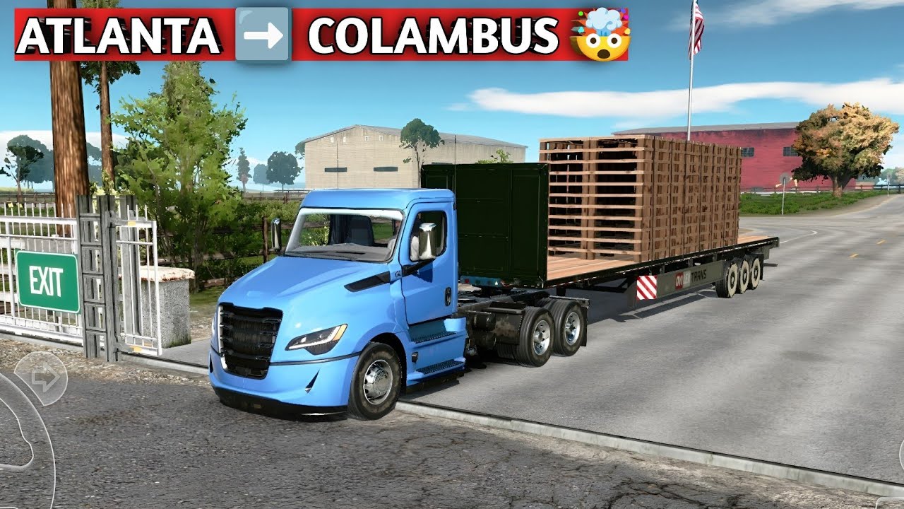 🚛🚀 ATLANTA TO COLAMBUS! 🤯 Hauling Pallets In Truck Simulator Drive USA : EVO 