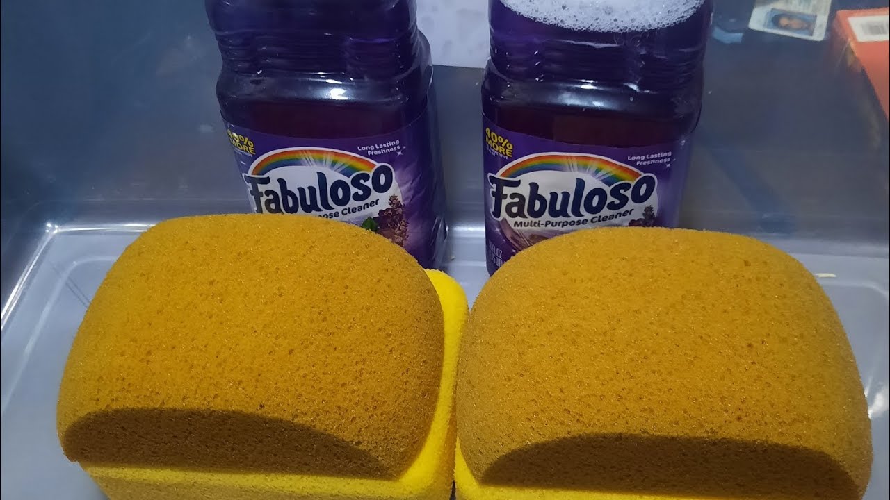 sponge squeezing. dubble stacking. fabuloso. suds over load!!!😍😍💜💜#asmr #spongeasmr