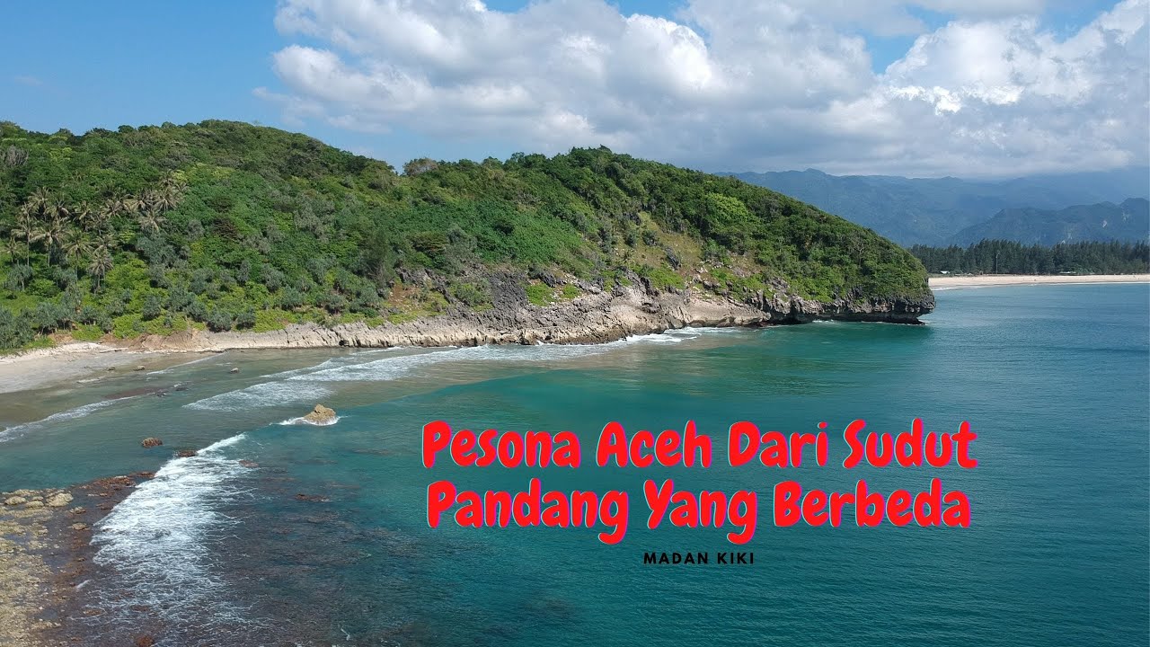 footage Drone view of Sea City of Banda Aceh with popular beats music 2020