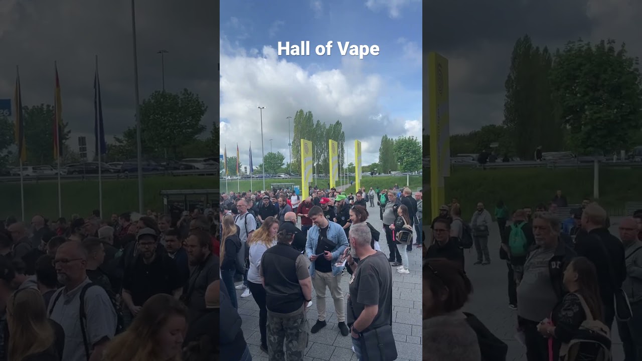 Hall of Vape 2023 Messe Eingang Samstag