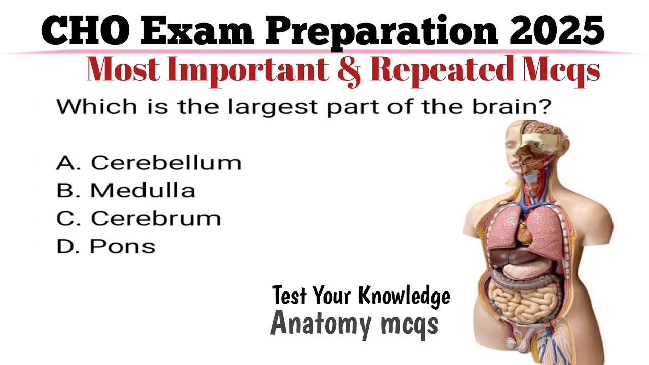 CHO Exam Preparation 2025 | Anatomy and Physiology MCQs for Nursing Exam 2025 #cho #staff_nurse
