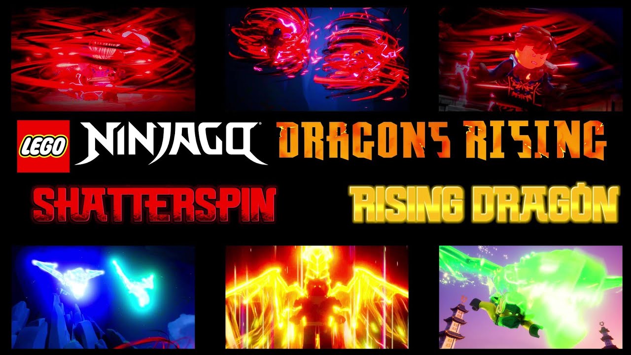 Lego Ninjago Dragons Rising Season 2 But its Shatterspin and Rising Dragon Scenes.
