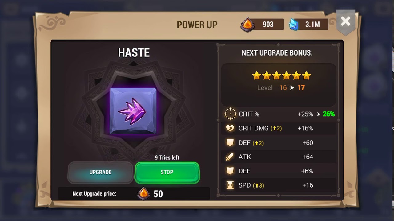 Mmeg using amber to upgrade amazing dark glyphs to lv19