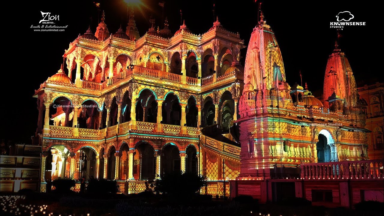 3D Projection Mapping at BAPS Swaminarayan Mandir, Sarangpur