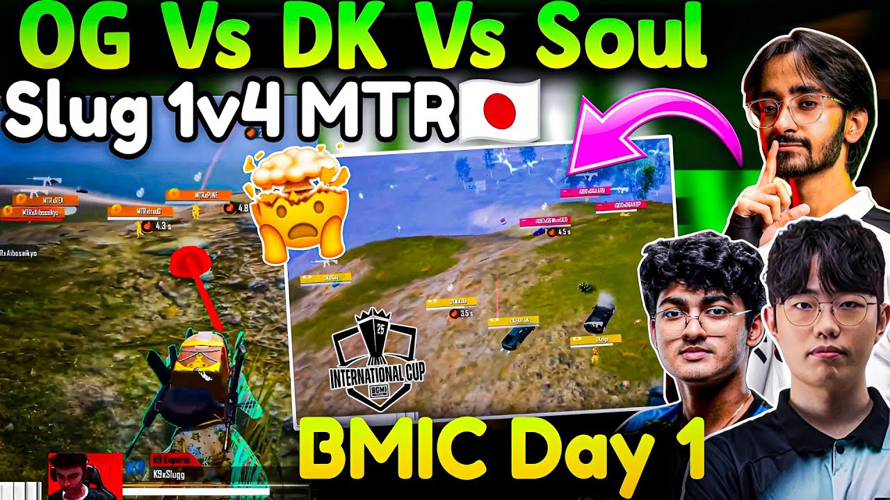 🇮🇳India Domination In BMIC🔥 OG vs DK vs Soul🥵 Slug 1v4 MTR🇯🇵😱 BMIC Day 1 Highlights