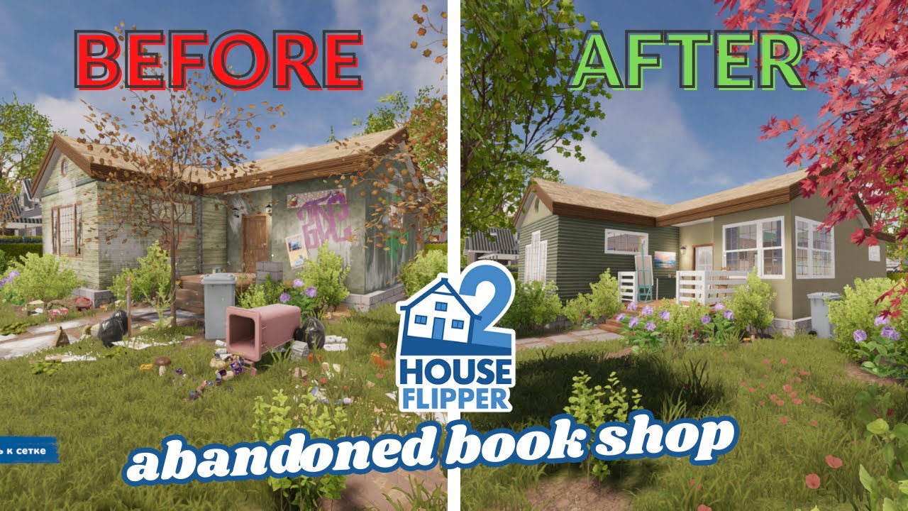 ABANDONED Book Shop → Cozy Dream Home | House Flipper 2 (Before & After)