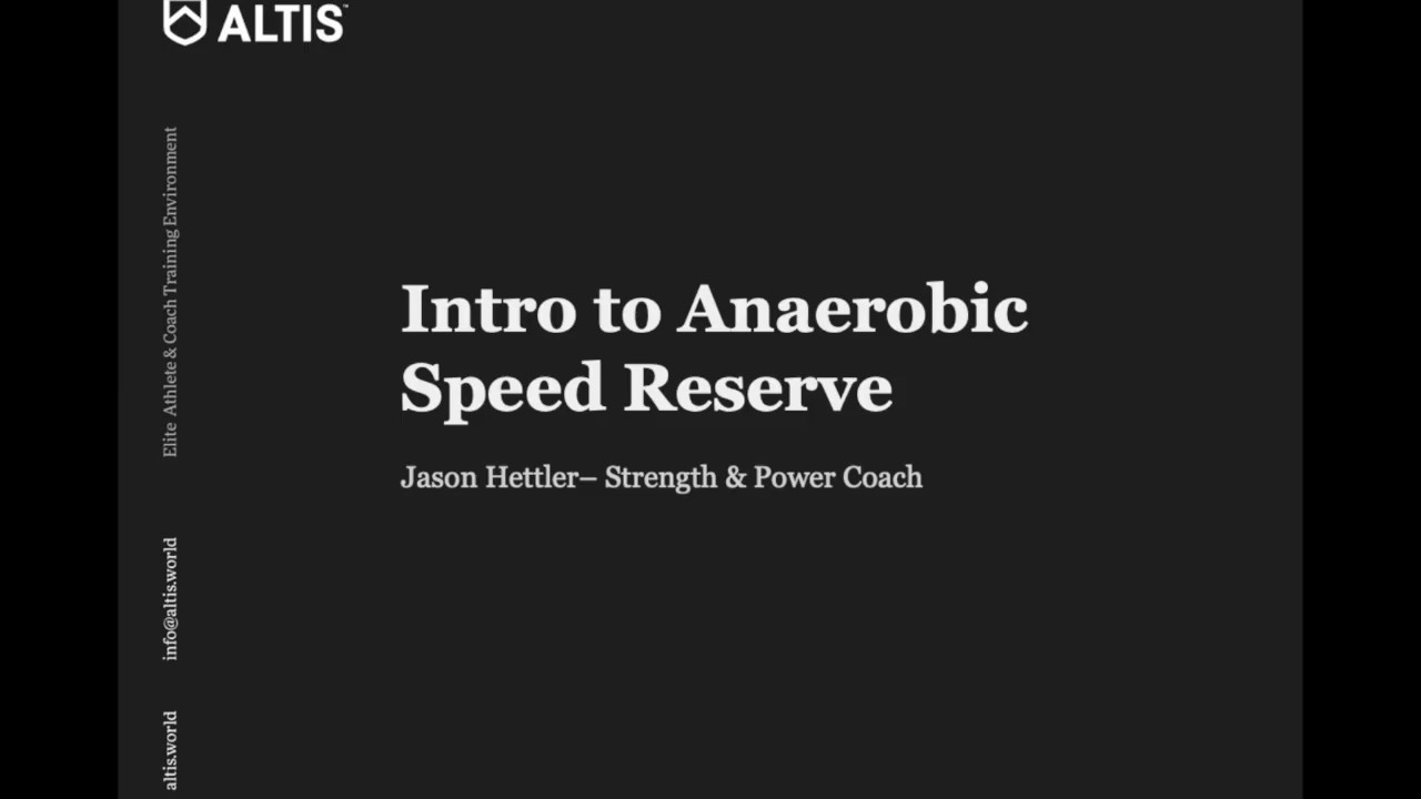 What is Anaerobic Speed Reserve?