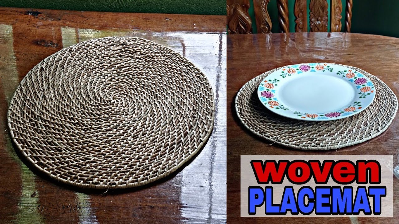 Woven Placemat  / How To Make a PLACEMAT using Cattail and Rattan