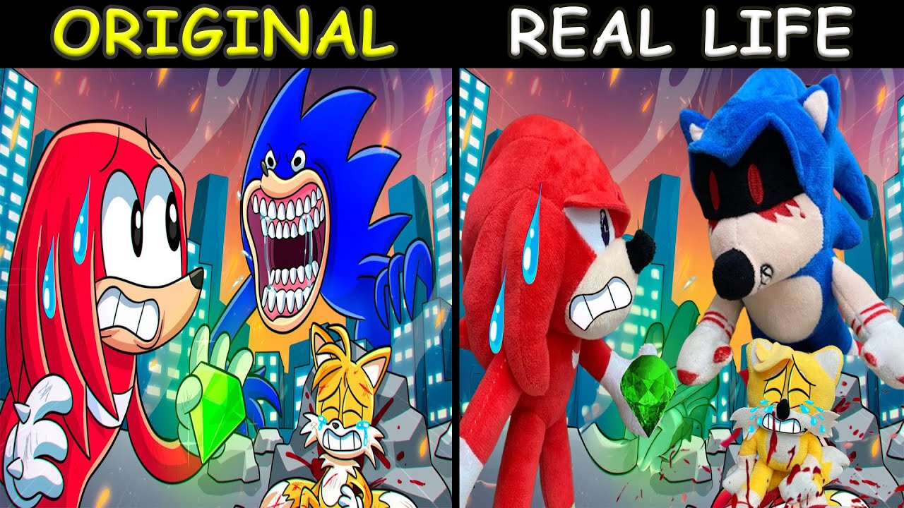 PLEASE SHIN SONIC ! Don't Hurt Tail ! - The Sonic Tapes Animation | Original vs Plush Toys