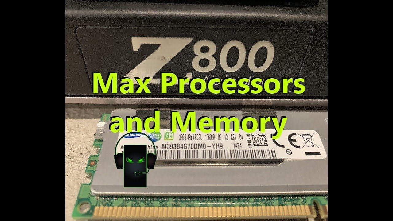 HP Z800 Max Processors and Memory (384GB of Memory Installed!!!)