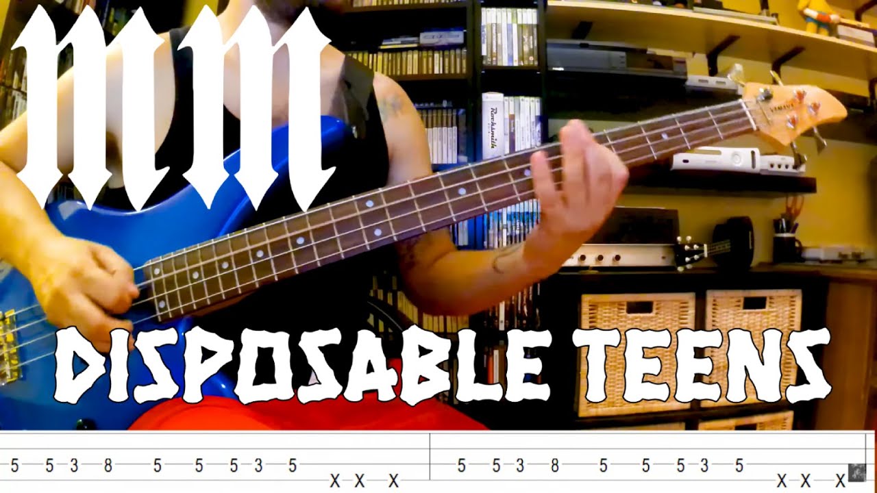 Marilyn Manson - Disposable Teens |Bass cover| |Tabs|