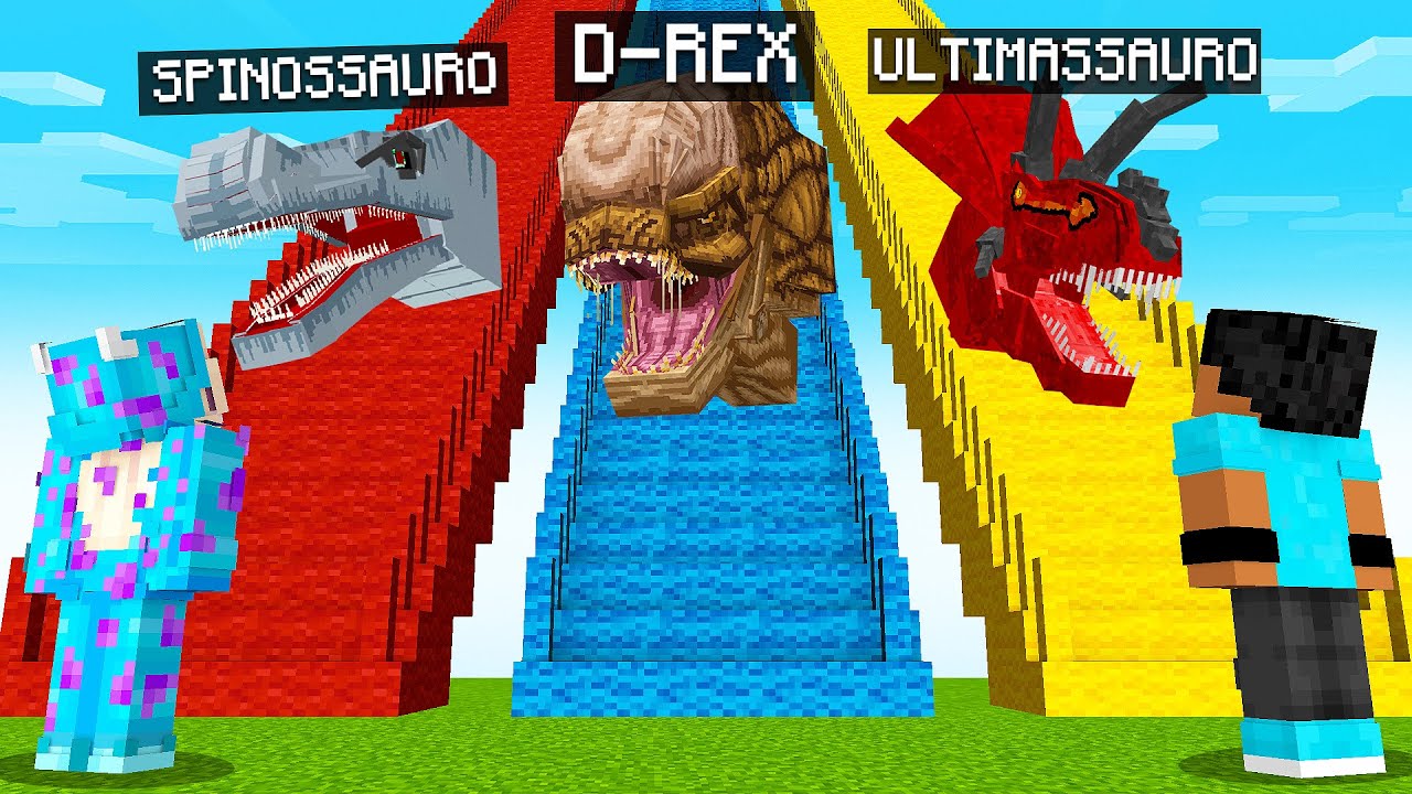 Não ESCOLHA a ESCADA ERRADA de DINOSSAUROS no Minecraft