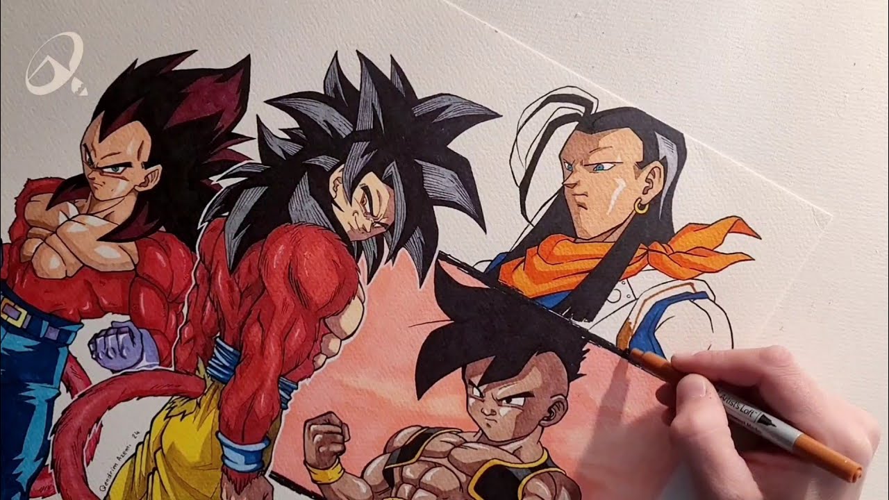 DragonBall GT  - Super Android 17 ●|| Drawing Super Android 17 from DragonBall GT ||●