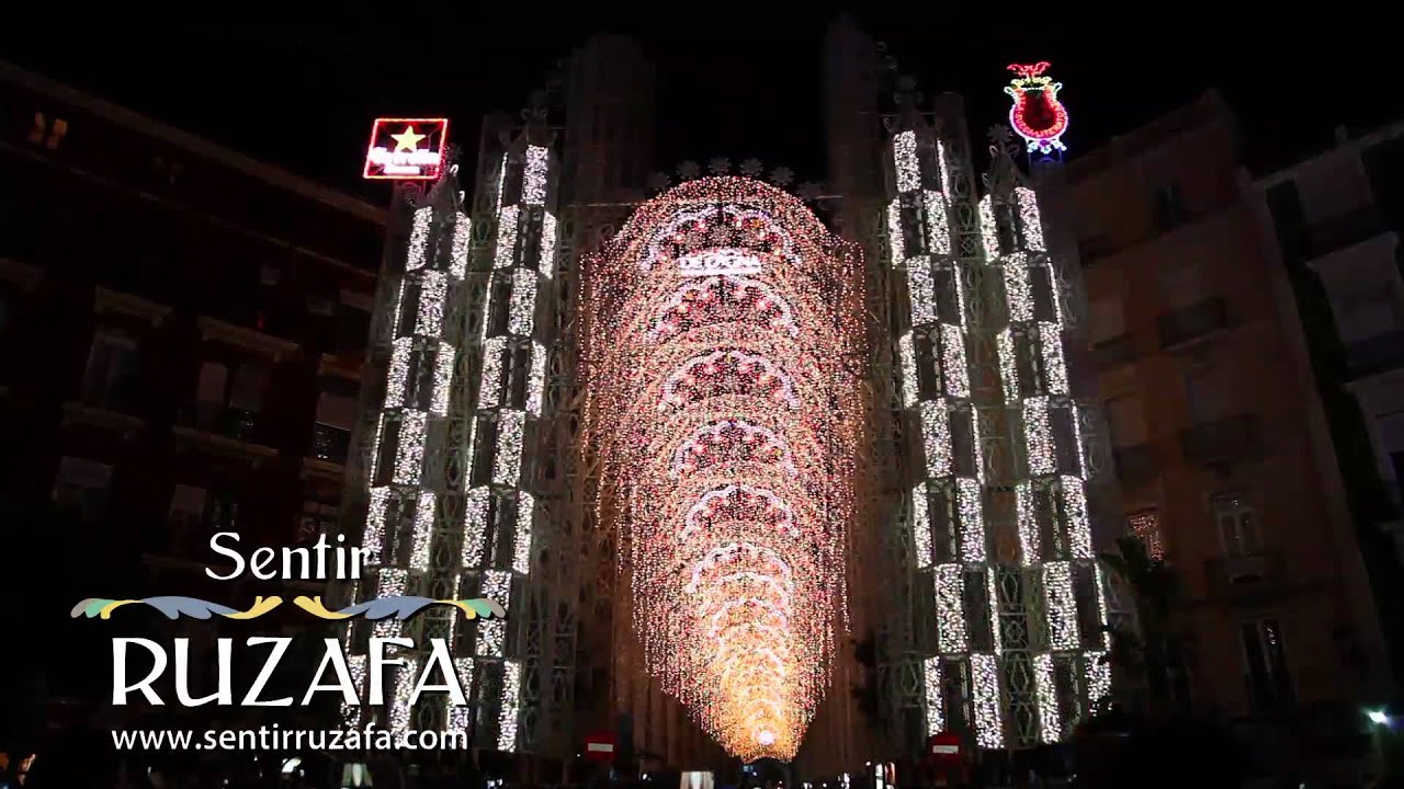 1er Premio Calles Iluminadas. Encendido Falla Sueca Literato Azorín. Fallas Valencia 2015. De Cagna