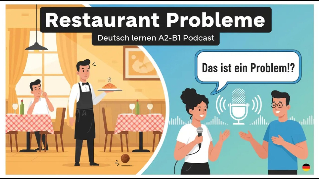 Problems at a German Restaurant 🍽️ A2-B1 German Conversation | Complaints & Solutions Podcast