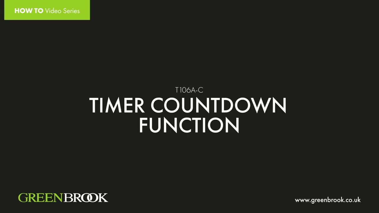 How to set up your T106A Timer