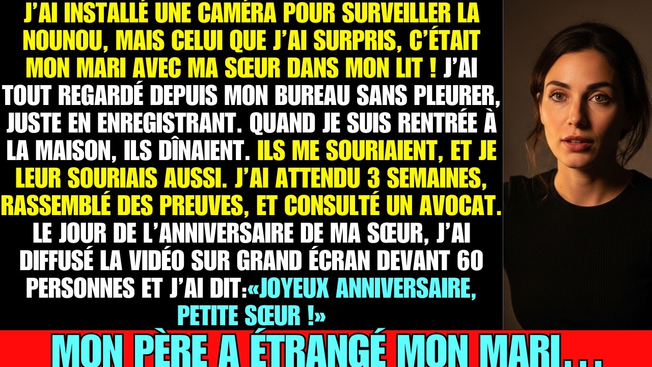 J’ai installé une caméra pour surveiller la nounou, mais j’ai vu mon mari au lit avec ma sœur...