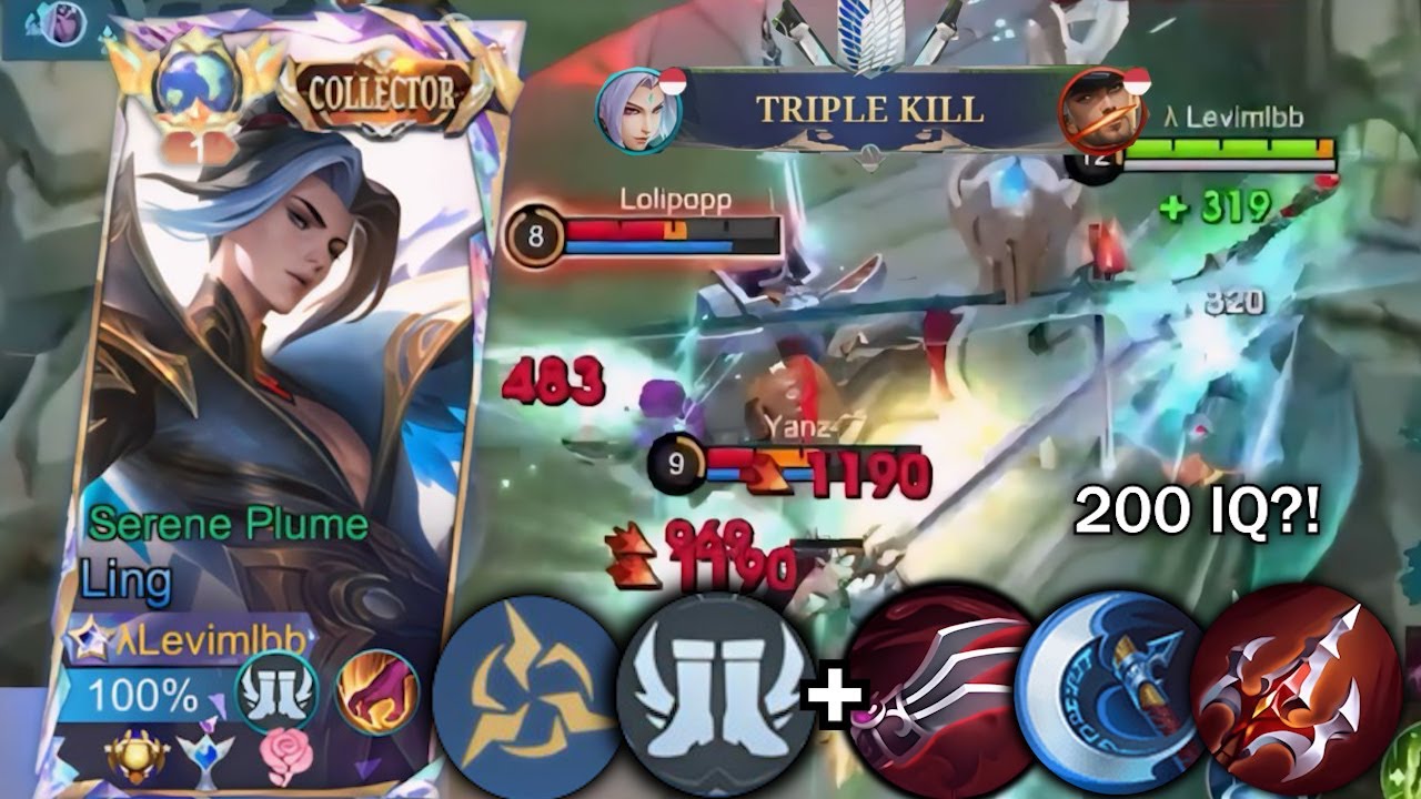 200 IQ LING FASTHAND GAMEPLAY IN IMMORTAL RANK!! | LING BEST BUILD & EMBLEM 2024 - MLBB