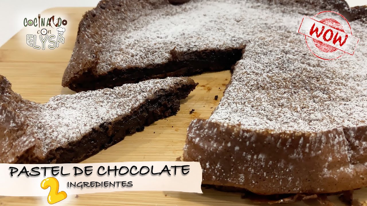 como hacer con 2 INGREDIENTES PASTEL DE CHOCOLATE  paso paso rico facil chocolate cake 4K HD