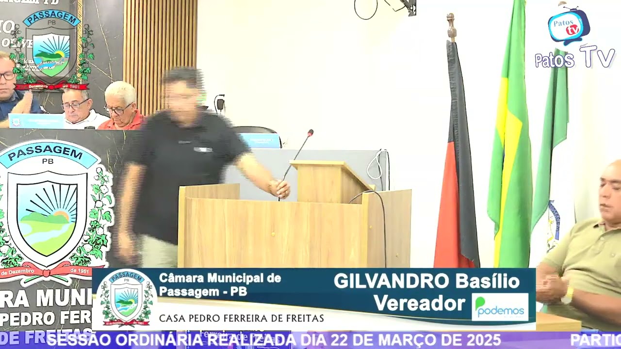 SESSÃO ORDINÁRIA DIA 22 DE MARÇO DE 2025