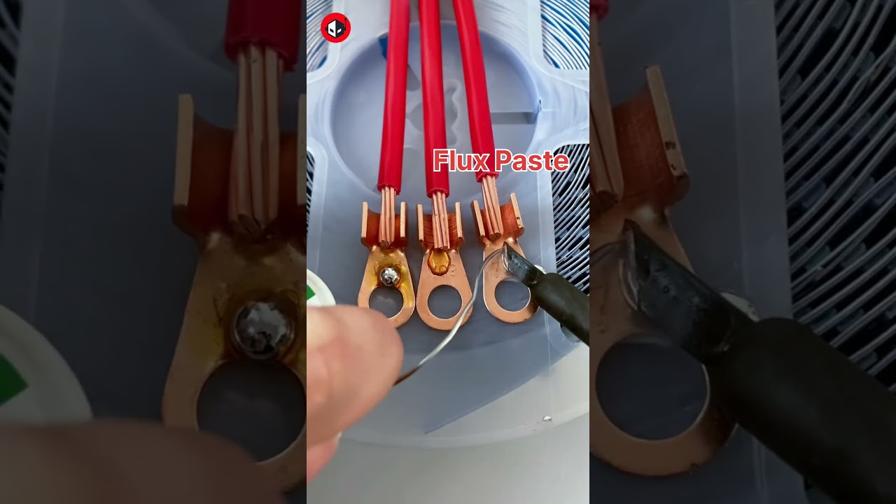 Compared with rosin and soldering paste, powerful flux can weld copper nose faster #flux #soldering