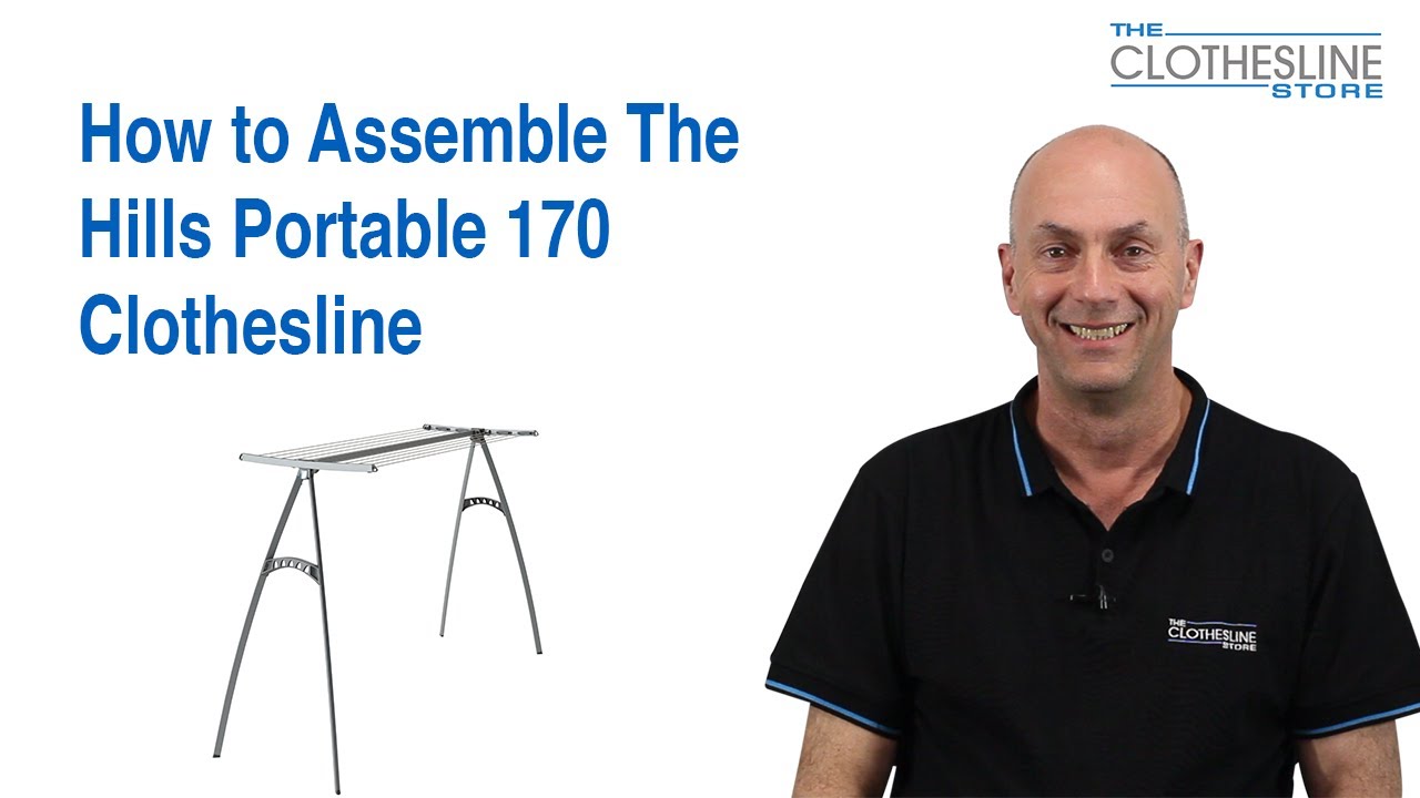 How to Assemble a Hills Portable 170 Folding Clothesline Popular Clothes Hoist Indoor/Outdoor Airer
