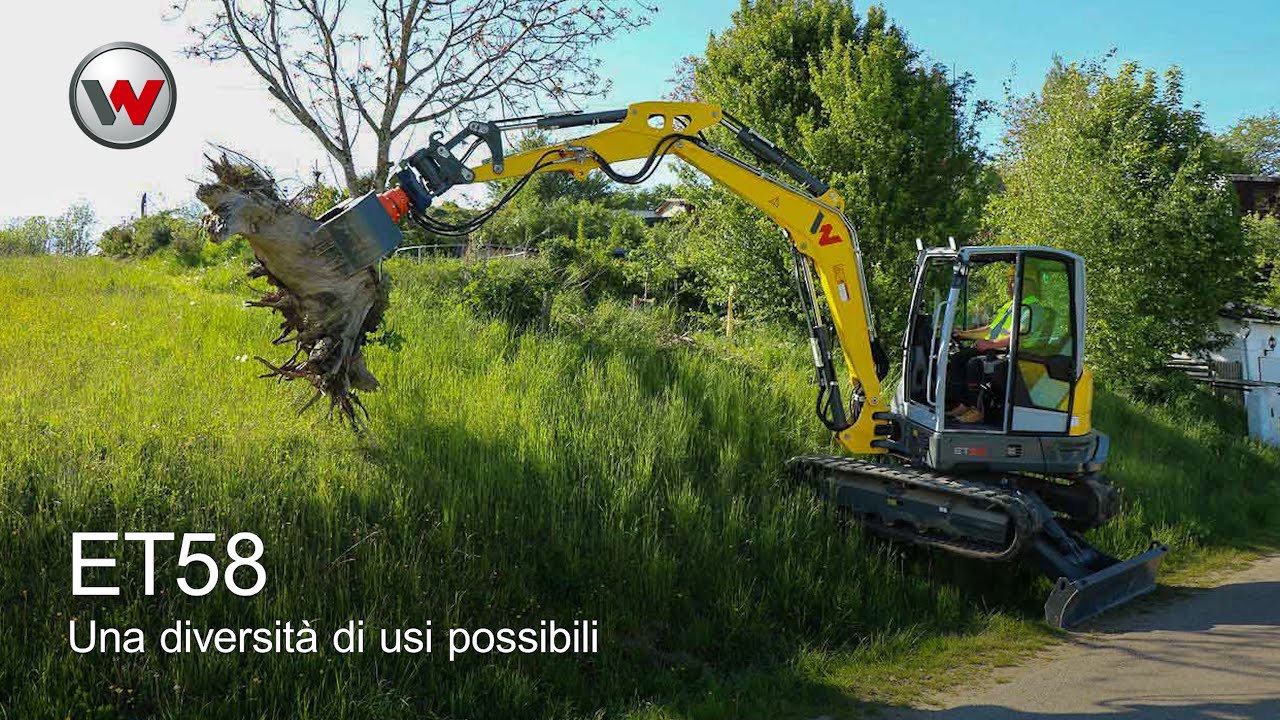 Con l'escavatore cingolato ET58 di Wacker Neuson: Una diversit&agrave; di usi possibili