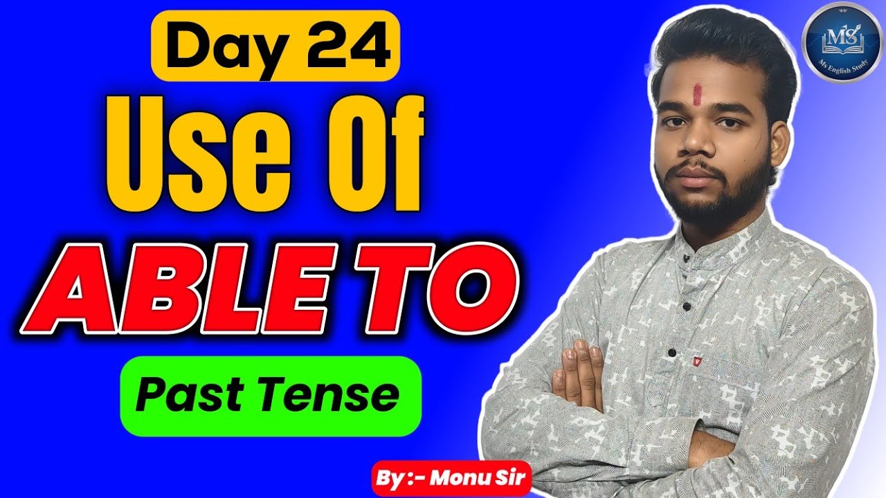 Day 24 | Use of Able To in Past in Spoken English | Hindi Explanation