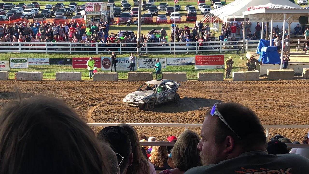 7-15-18 Jersey County Fair Demo Derby Bone Stock Compacts