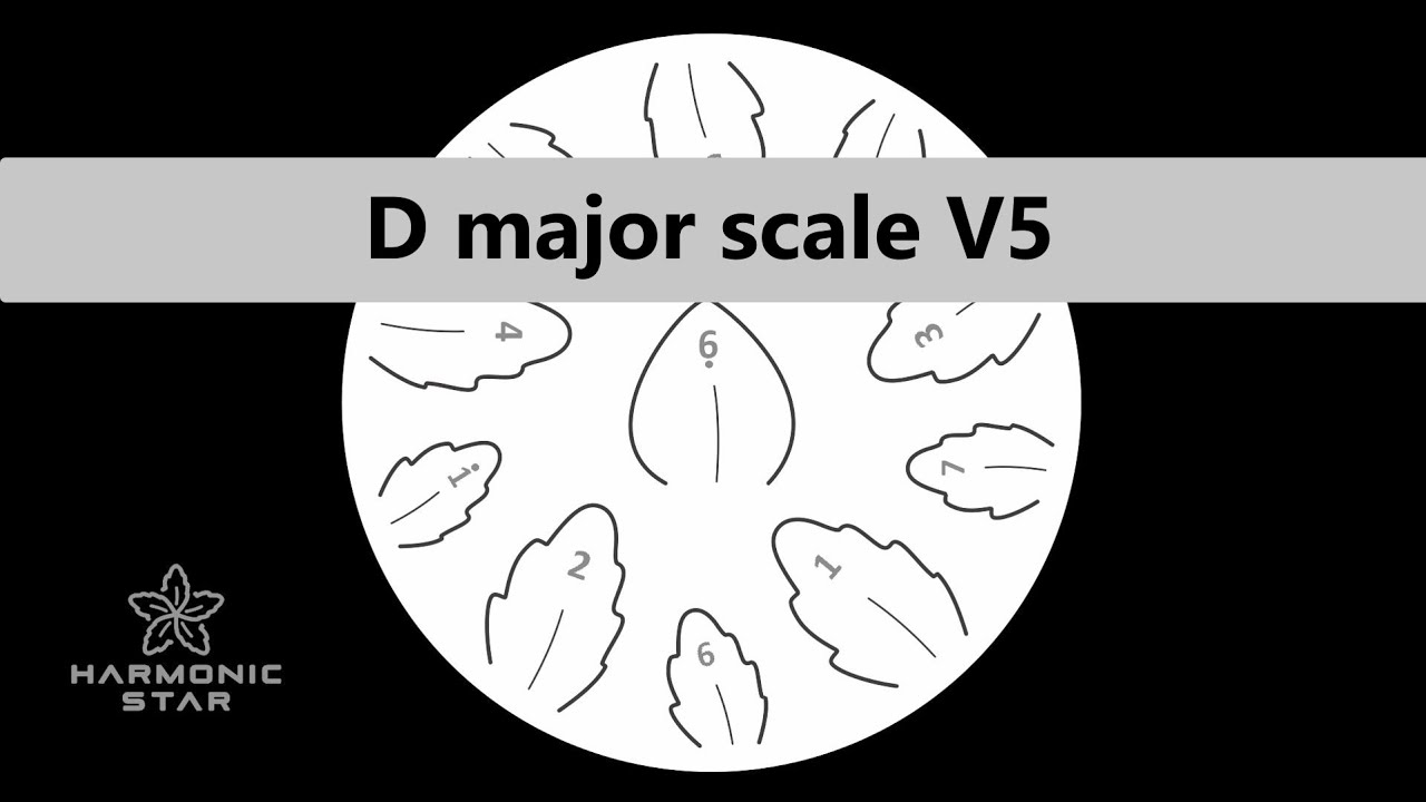 D major scale V5   Harmonic Star Steel Tongue Drum Tutorial