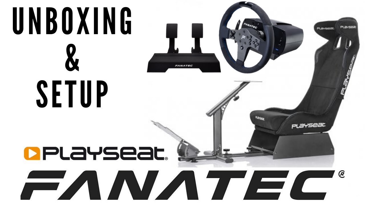 Unboxing Fanatec Csl Elite(PS4)  and setup on Playseat Evolution