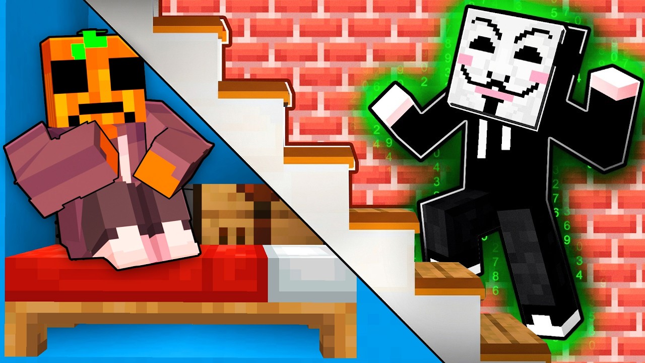 Me Escondi de UN HACKER en Una SALA SECRETA en Minecraft!