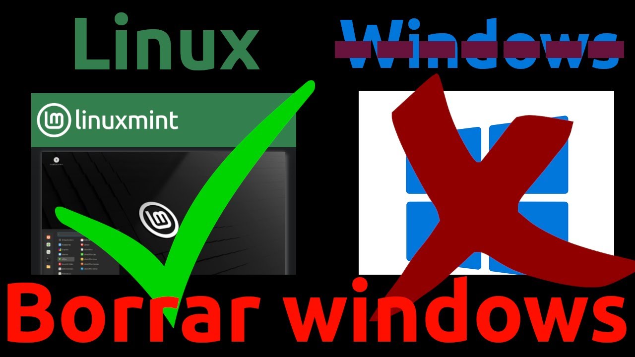 Cómo BORRAR WINDOWS sin borrar Linux Mint