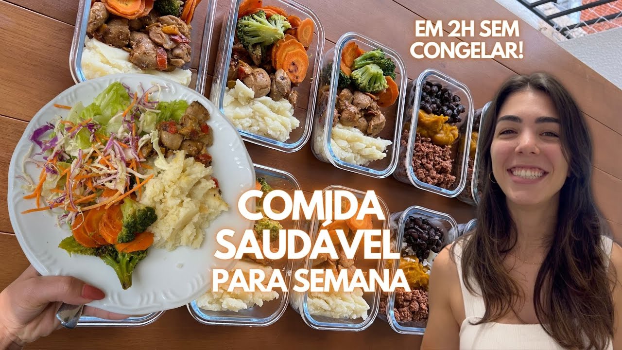 COMO ORGANIZAR O ALMOÇO DA SEMANA | cardápio saudável, fácil e rápido para comer bem todo dia