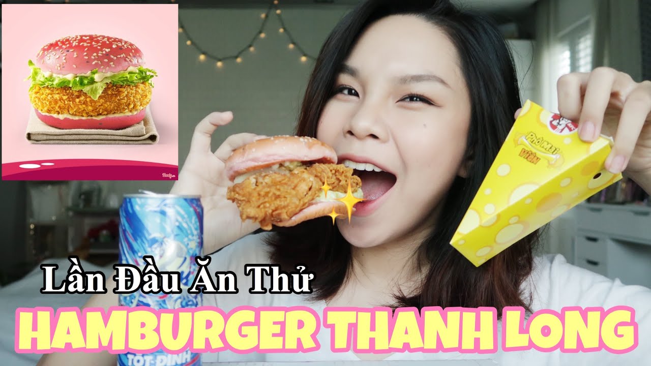 Ăn Với Tui Nè: LẦN ĐẦU ĂN HAMBURGER THANH LONG GÀ ZINGER KFC