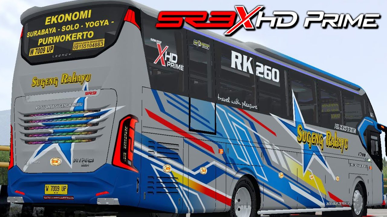 Mod SR3 HD Prime Thien. Livery Sugeng Rahayu. Bussid