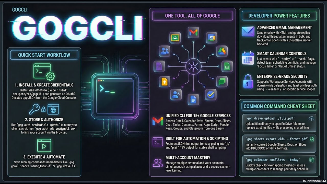 Master Google Suite from Your Terminal with gogcli