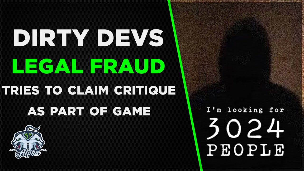 Dirty Devs: «Я ищу 3024 человека» совершает МОШЕННИЧЕСТВО. Пытается заявить, что я часть игры.