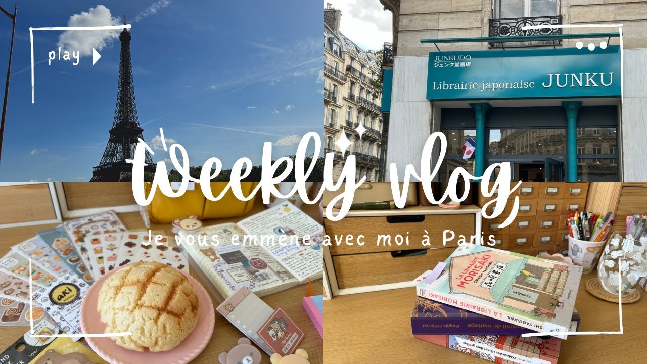 🍪 Weekly Vlog #3 : je vous emmène à Paris • papeterie japonaise • lectures • défi journaling