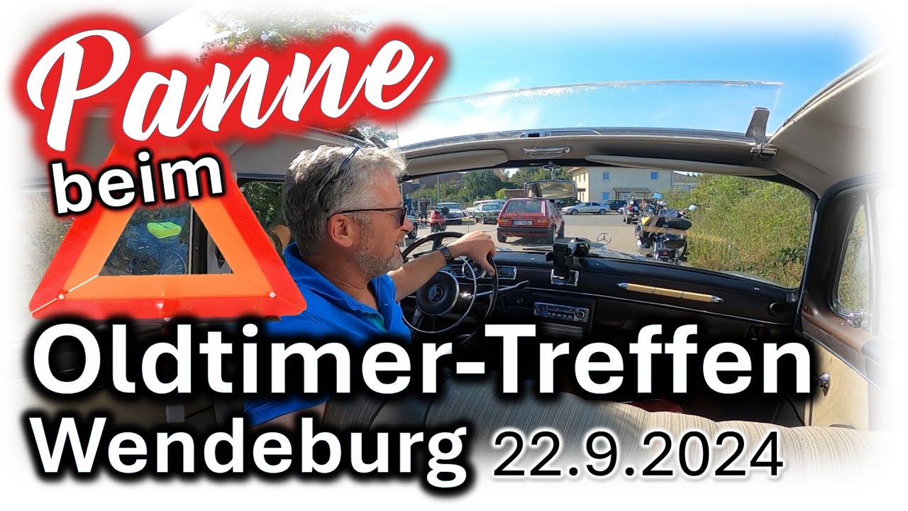 🚗 OLDTIMER TREFFEN Wendeburg 🧰🛠️ Nach Panne erneute Zitterpartie im Mercedes Ponton 190b