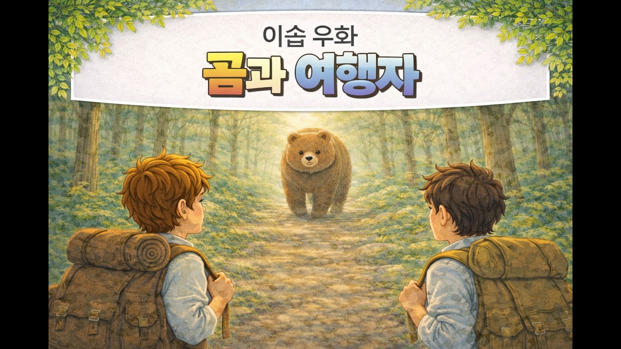 구연 동화 | 위기에 빠진 친구를 버리고 나무 위로?! 곰이 귓속말로 전한 비밀. 진짜 친구를 찾는 법 (이솝우화) - 엄마 목소리 동화
