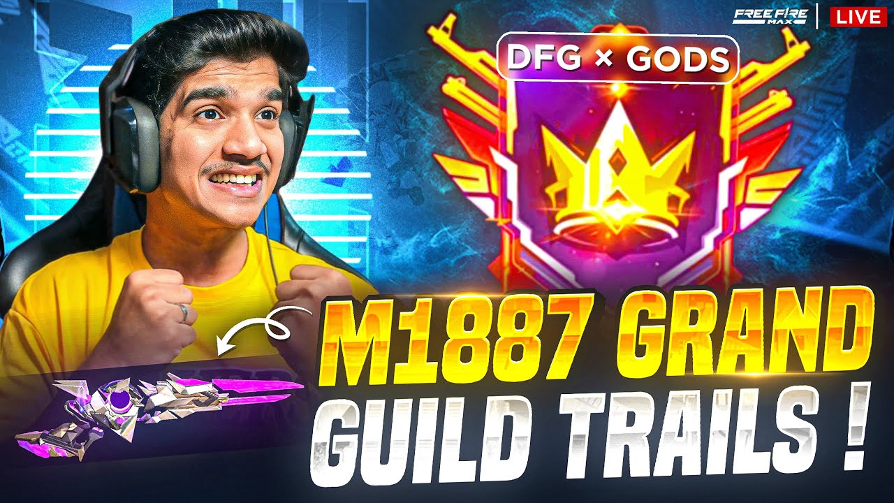 M1887 KING👑 : GUILD TRAILS🔥 FOR NEW LEGENDS ⚔️ | 1 VS 4 🤬 | FREE FIRE IN TELUGU #dfg #freefire