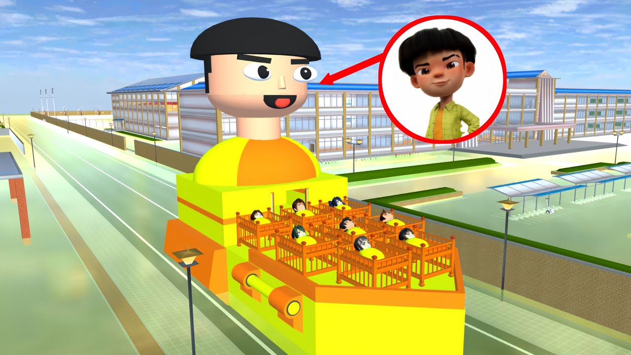 Yuta Mengumpulkan Bayi Ata di Kapal Ata Di Sakura School Simulator 